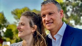 אראל מרגלית ובתו, צילום: תום בר טוב